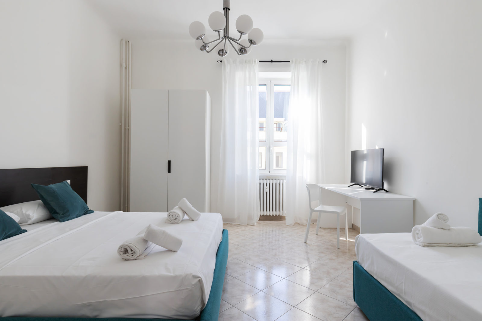Bright living area of a Moon Apartments one-bedroom apartment