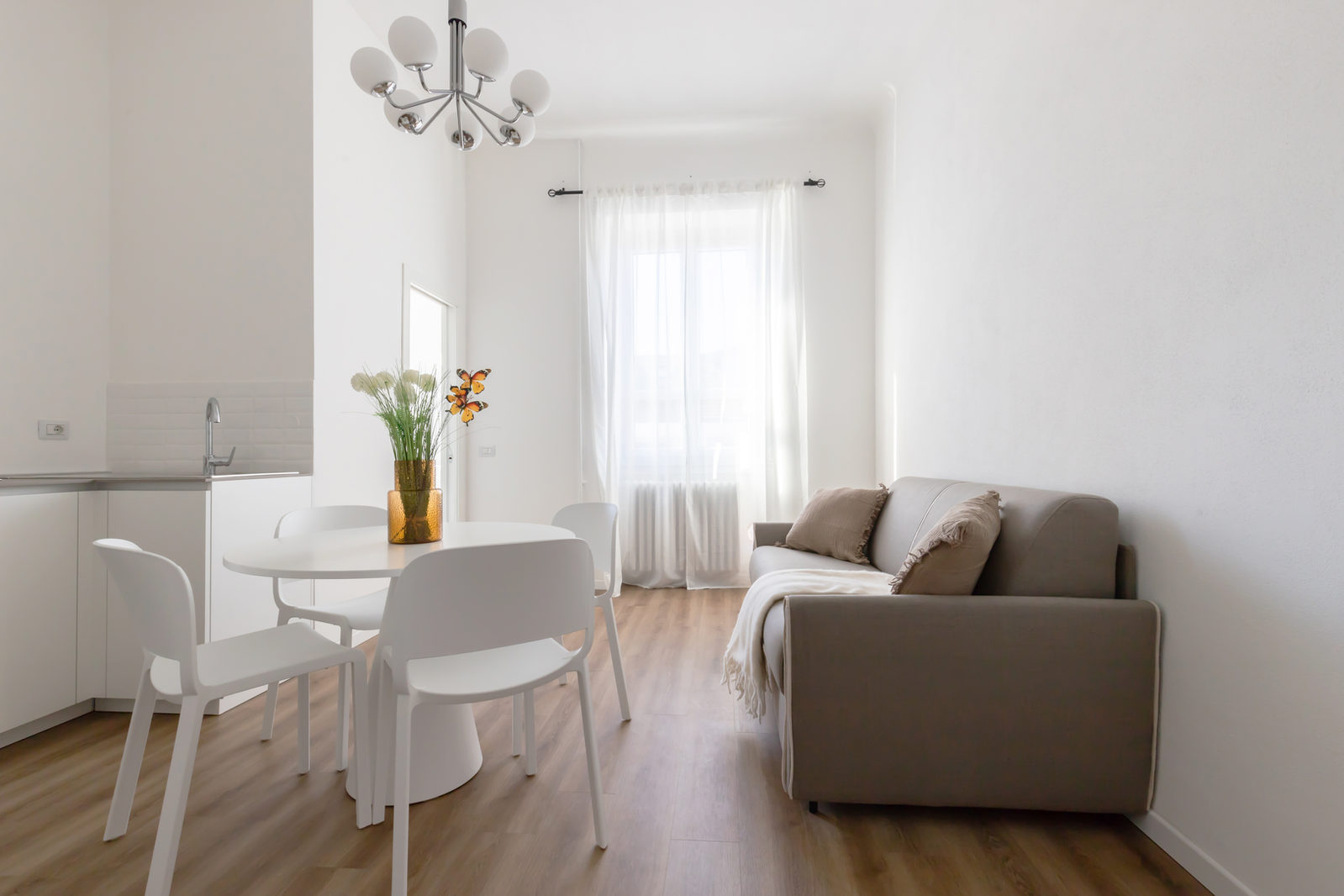 Living room of a Moon Apartments one-bedroom apartment